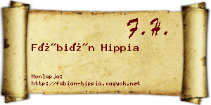 Fábián Hippia névjegykártya